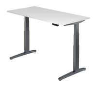 XBHM 16 GG | Bureau - Blanc 160 x 80 réglable en hauteur électriquement