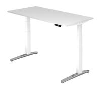 XBHM 16 WC | Bureau - Blanc 160 x 80 réglable en hauteur électriquement