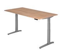 XBHM 2E SS | Bureau 200 x 100 réglable en hauteur électriquement Noyer