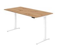 XBHM 2E WW | Bureau 200 x 100 réglable en hauteur électriquement Chênes Noueux
