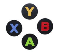 XBOX Sous-verres en liège et métal Officiellement licencié, Avec icônes de contrôleur Y, B, A, X, Cadeau cool & décor pour gamers, Lot de 4