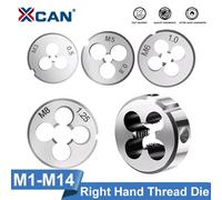XCAN Matrices de filetage métriques droites en acier allié, outils de coupe métallique M1 M2 M3 M4 M5 M6 M8 M10 M12 M14 M7x0.5