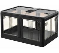 XCase Boîte de rangement pliable à roulettes 85 L AB-120 - coloris noir
