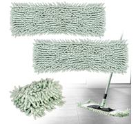 XCDMJ Set de 2 Housses en Microfibre, Balai à Franges en Chenille, Housse de Rechange pour Balai Plat, Absorption Idéale de la Saleté, Idéal pour Sol