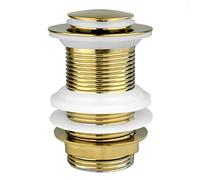 Xcel Home Bonde clic-clac dorée non fendue | Bouchon d'évier de salle de bain pop-up en laiton de qualité | Connexion standard G 3,2 cm BSP | 1 pièce