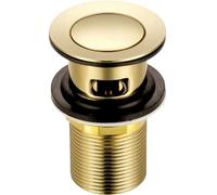 Xcel Home Bonde de Lavabo Dorée Clic-Clac | Norme Britannique BSP 3,2 cm | Remplacement Idéal Rond en Laiton | Finition Or Brossé, Standard | 1 Pièce | Installation Facile pour Drainage