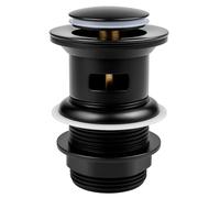 Xcel Home™ Bonde de rechange clic clac noire fendue | Bouchon d'évier de salle de bain pop-up en laiton de qualité | Connexion standard G 3,2 cm BSP | 1 pièce
