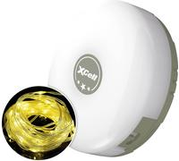 XCell 151600 Guirlande lumineuse pour lintérieur/extérieur à batterie LED blanc chaud Longueur éclairée: 10 m dimmable, avec effet scintillement, à suspendre,