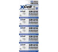 XCELL CR1216 5X - Pile bouton lithium, CR1216, blister de 5