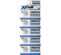 XCELL CR2016 5X - Pile bouton lithium CR2016, lot de 5 blisters