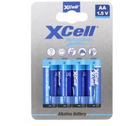 XCell Lot de 4 piles alcalines Mignon AA LR6 Emballage écologique