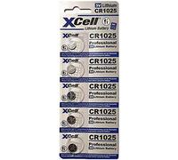 XCELL CR1025 5X - Pile bouton lithium, CR1025, blister de 5