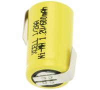 XCell X1/2AA600-LF Pile rechargeable spéciale 1/2 LR6 (AA) cosses à souder en Z NiMH 1.2 V 600 mAh