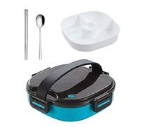 XCHtuerFY Boîte à repas, Boîtes à bento grande capacité, boîte lunch en plastique(Blue)