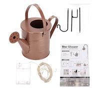 XCHYEAM Douche d’extérieur en Forme d’étoile avec éclairage LED, Sculpture métallique pour décoration de Jardin, Lampe d’extérieur résistante aux intempéries dotée d’Un Trou de Drainage,