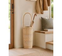 XCLOOZGL Porte-Parapluies en Rotin Naturel pour Ranger Parapluies, Fleurs Et Cannes De Marche, Panier De Rangement en Osier, Organisateur De Canne De Marche pour Couloir Et Salon,Natural