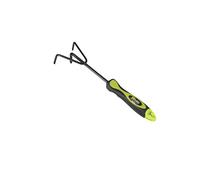Xclou Griffe piocheuse de jardin jaune et noire - Cultivateur de jardin avec manche ergonomique - Petite griffe à fleurs 3 dents - Outil de jardin multifonction