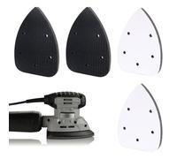 XCRPRT Patins de ponçage à 5 trous en papier abrasif, tampons de ponçage en éponge auto-agrippant, tampon d'interface souple, tampon de ponçage triangulaire pour outil multifonction de rechange pour
