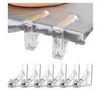 XCTDSVAH Pince Nappe Plastic Tablecloth Clips Transparent Non-Slip Securing Holder Decorative Leaf Clamp Table Cover Clamps | 4Pcs
