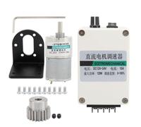 XD - Moteur à engrenages CC 37GB3530, moteur à aimant permanent à basse vitesse avec engrenages entièrement métalliques, moteur réducteur à couple élevé 24 V doté d’un régulateur (500 tr/min)