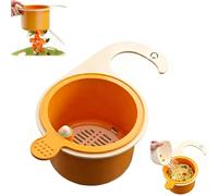 XDGJTBFMY Filtre de vidange d'évier de cuisine, panier de filtre à suspendre pour robinet, panier de vidage automatique, support de rangement universel, outil de cuisine multifonction à drainage