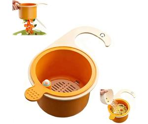 XDGJTBFMY Filtre de vidange d'évier de cuisine, panier de filtre à suspendre pour robinet, panier de vidage automatique, support de rangement universel, outil de cuisine multifonction à drainage