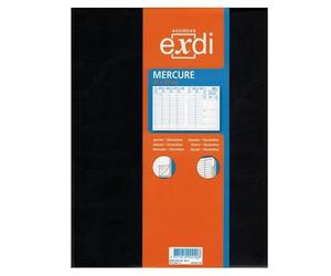 xdi - 303001Q - Agenda Semainier Mercure ML - Janvier 2027 à Décembre 2027 - Couverture Noir - Dimension 21 x 27 cm