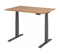 XDKB 12 G | Bureau 120 x 80 réglable en hauteur électriquement Noyer