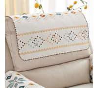 XDKS Housse D'accoudoir, Housse de Protection pour Appuie-tête De Chaise Inclinable Housse de Canapé, Anti-Taches, Anti-Poils, Housses de canapé Moderne (Beige,60x76cm)