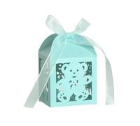 XDMING Lot de 10, 20 ou 50 boîtes à Bonbons en Forme de Petit Ours avec Ruban, idéales pour Un Cadeau de Naissance, Un Anniversaire, Une fête d'enfants ou Un Mariage.