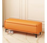XDOPIRRS Banc de Rangement, Pouf Chambre Bout de Lit Coffre en Bois Massif, Banquette Pratique avec Pieds Eleves pour Nettoyage Facile, Meuble Entree(D,160cm/63in)