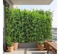 XDOPIRRS Grand Arbre-Paravent en Bambou Artificiel pour Extérieur - Clôture décorative en Bambou Artificiel DIY, Convient aux balcons, Jardins et décorations extérieures(1.5m/4.9ft Tall,20 Bamboo)