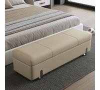 XDOPIRRS Pouf de Rangement Coffre, Banc Bout de Lit Rembourré sans Montage pour Chambre Salon Entrée, Banquette Pied de Canapé avec Grand Espace Stockage en Cuir Souple(H,110cm/43.3in)