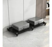 XDOPIRRS Support Audio Stéréo AV Multimédia d’Angle à 1/2/3/4 Niveaux, Étagère Ouverte en Bois pour Équipements, Conception à Double Rangée, Convient aux Maisons, Bureaux(D,1st Floor)
