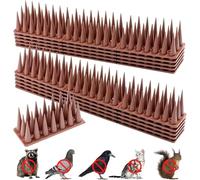 XDQQ Pics Anti Pigeon en Plastique 5,7 m, Pique Anti Pigeons pour Balcon, Pic Anti Oiseaux Installer Clôturesappuis de Fenêtre, Empêchent Pigeons, Corbeaux, Chats de Un Atterrissage(20PCS) (Brun)