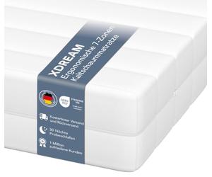 XDREAM Pure Matelas 7 zones 160 x 200 cm | H4 (degré de dureté 4) ferme | Matelas ergonomique en mousse froide | Hypoallergénique et antibactérien | Housse amovible et lavable | Certifié Öko-TEX | (11