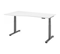 XDSM 18 G | Bureau - Blanc 180 x 100 réglable en hauteur électriquement