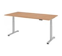XDSM 2E S | Bureau - 200 x 100 Noyer réglable en hauteur électriquement