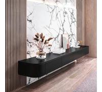 XDXINY Meuble TV suspendu en bois massif pour salon, maison, table basse, meuble TV de 140, 160, 180, 200, 220, 240 cm, plusieurs tailles disponibles (Noir, 240 x 20 x 24 cm)