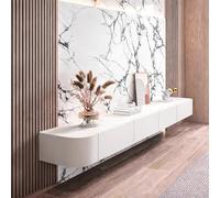 XDXINY Meuble TV suspendu en bois massif pour salon, maison, table basse, meuble TV de 140, 160, 180, 200, 220, 240 cm, plusieurs tailles disponibles (Blanc, 120 x 20 x 24 cm)