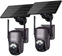 Xega 2 Pièces PTZ Caméra de sécurité Solaire extérieure sans Fil