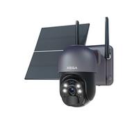 Caméra de Surveillance Solaire Extérieure sans Fil Xega 3G/4G LTE 2K avec Vision Nocturne 20W Panneau Solaire 20,000mAh Batterie