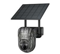 Xega 4G Camera de Chasse Solaire avec Carte Sim, 2K 3MP IP Caméra Extérieure sans Fil à Batterie, PTZ Projecteur/Sirène Alerte Instantanée sur App Détection de Mouvement Personnalisée IP66(Non WiFi) A