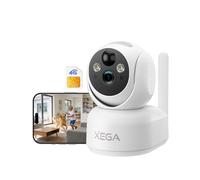 Xega 4G LTE Caméra Surveillance Intérieure sans Fil avec Carte Sim,Non WiFi