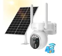 Xega 4G LTE Caméra Surveillance Solaire avec Carte Sim Extérieure sans Fil