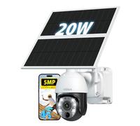 Xega 5MP【10X Zoom Optique】 4G Caméra Surveillance avec Carte SIM sans Fil