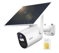 Xega Caméra de Surveillance 4G LTE avec Carte SIM, Caméra Solaire 2K