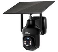 Xega Caméra de Surveillance Extérieure WiFi 2,4GHz Solaire, 3MP HD PTZ Vision Nocturne Couleur, Détection de Mouvement PIR G