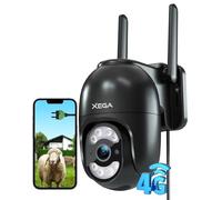 Xega Caméra Surveillance 4G Filaire 24/7 Extérieur avec Carte SIM sans WiFi