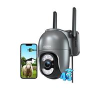 Xega Caméra Surveillance 4G LTE 2K avec Carte SIM Filaire, Enregistrement 24/7, Détection Humaine, Suivi Auto, Spotlight, Sirène, Intérieur/Extérieur G